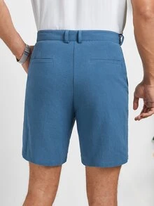 Manfinity NiteLyfe Men Solid Slant Pocket Shorts - Blue - View 2