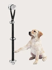 1 Dây Chuông Cửa Cho Thú Cưng Có Thể Điều Chỉnh Cho Chó Và Mèo Để Huấn Luyện - màu đen - Xem 1