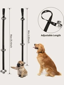 1 Dây Chuông Cửa Cho Thú Cưng Có Thể Điều Chỉnh Cho Chó Và Mèo Để Huấn Luyện - màu đen - Xem 2