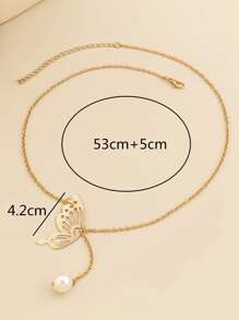 Butterfly Decor Y Lariat Necklace