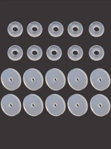 20pcs/set Clear Round Nose Ring Accessory Popular Piercing Body Jewelry Gift For Women & Men - Clear - View 8