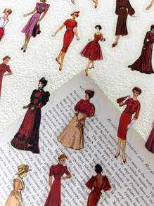 40 Con Hình Đồ Họa Các Loại Miếng Dán Vintage Miếng Dán Đa Năng Cho Thủ Công DIY, Trang Trí - Nhiều màu - Xem 5
