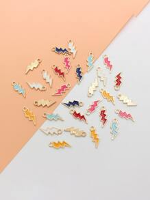 30pcs/set Random Creative Zinc Alloy Lightning DIY Pendant For Women For DIY Jewelry Making - Multicolor - View 2