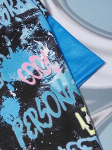 PETSIN 1pc Cartoon Graphic Pet Tee For Dog And Cat For Summer - Blue - View 4