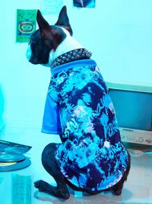 PETSIN 1pc Cartoon Graphic Pet Tee For Dog And Cat For Summer - Blue - View 6