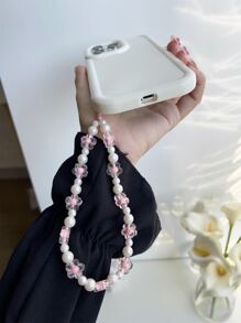 1 pieza Delicado regalo con flores rosas y perlas, adecuado para la novia - Rosa - Ver 2