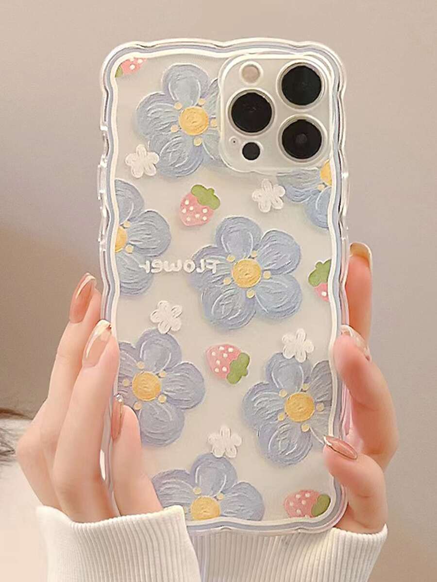 花朵圖案手機殼 - 彩色 - 查看 1