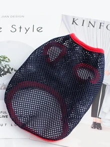 1pc Contrast Binding Pet Tee For Dog And Cat For Summer - Navy Blue - View 3