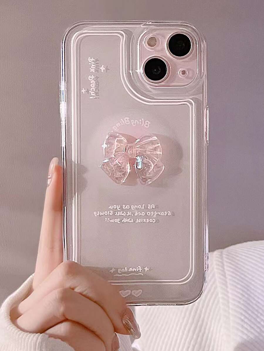 蝴蝶結裝飾手機殼 - 彩色 - 查看 1