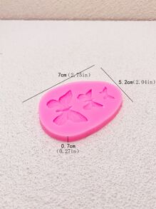 1pc Pink Butterfly Design Silicone Mold, Simple Silicone Mold For DIY
