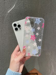 Funda para móvil con patrón de estrella anticaída - transparente - Ver 2