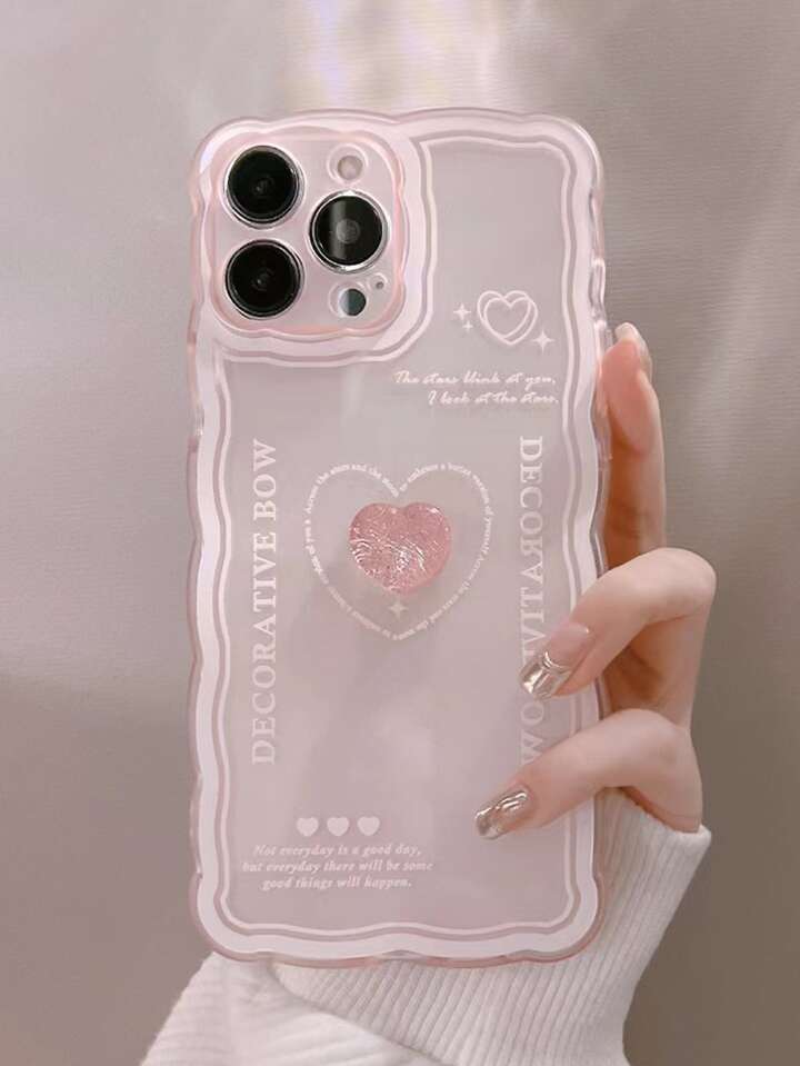 ハートデコレーション スマホケース | SHEIN JAPAN