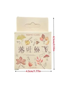 46入組/盒秋季落葉植物裝飾貼紙剪貼簿材料標籤日記 - 彩色 - 查看 4
