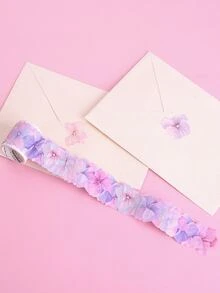 1roll Flower Pattern Masking Tape, Romantic Multi-purpose Washi Tape For DIY Craft, Painting Decoration - Multicolor - View 7