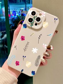 Ốp điện thoại chống rơi họa tiết hoa - Đen và trắng - Xem 2