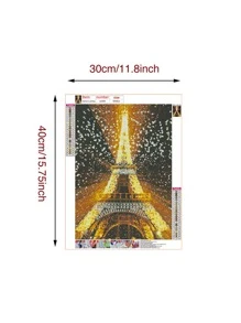 塔紋DIY鑽石無框畫DIY圓形全鑽畫適合初學者 - 彩色 - 查看 4
