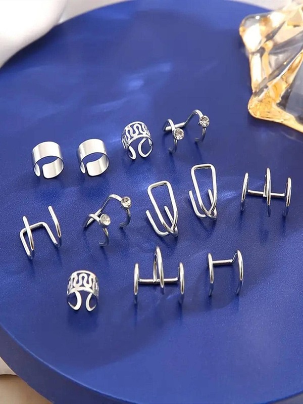 12pcs Minimalist Ear Cuff SHEIN USA