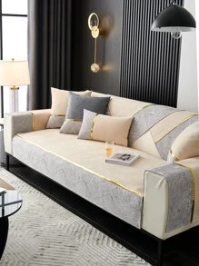 1 prosop de canapea jacquard, covoraș modern din poliester pentru sufragerie