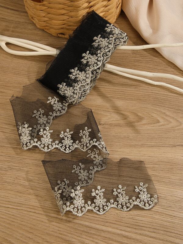 1roll Floral Embroidered DIY bing Lace SHEIN USA