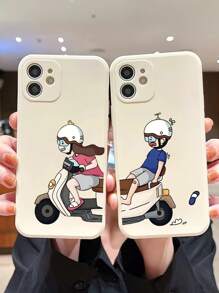 2pcs Cartoon Figure Graphic Anti-fall Phone Case - Multicolor - View 1