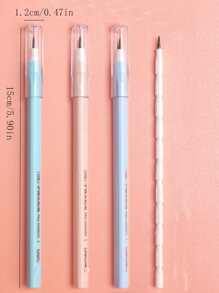 3支裝字母圖形鉛筆適合學生簡單易替換鉛筆 - 彩色 - 查看 2