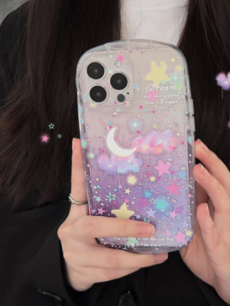 星月圖案手機殼 - 彩色 - 查看 1