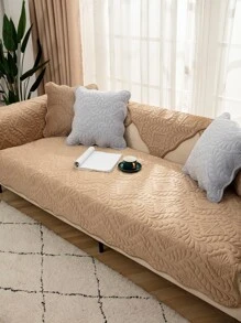 Bộ 1 Vỏ Bọc Sofa, Đệm Sofa Polyester Màu Nâu Cho Phòng Khách - màu nâu - Xem 1
