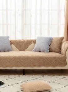 Bộ 1 Vỏ Bọc Sofa, Đệm Sofa Polyester Màu Nâu Cho Phòng Khách - màu nâu - Xem 3