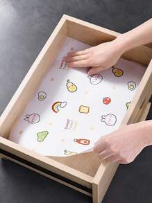 1roll Cartoon Graphic Oil Proof Mat,Spring Summer Picks,Brides Maid Gifts,Room,Bedroom Decor,Beach,Travel,For Men,For Women,Vacation,Cute Stuff - Multicolor - View 1