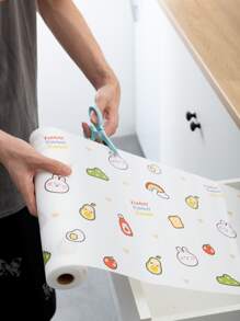 1roll Cartoon Graphic Oil Proof Mat,Spring Summer Picks,Brides Maid Gifts,Room,Bedroom Decor,Beach,Travel,For Men,For Women,Vacation,Cute Stuff - Multicolor - View 5