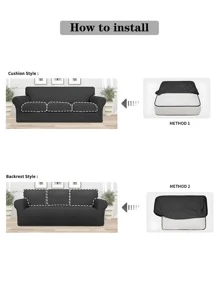 1入組花卉印花彈力沙發套無填充物家用柔軟滌綸沙發套 - 紅色 - 查看 4