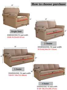 1入組普通沙發套和1入組無填充物靠墊套適用於客廳簡約滌綸沙發套 - 水鴨藍 - 查看 3