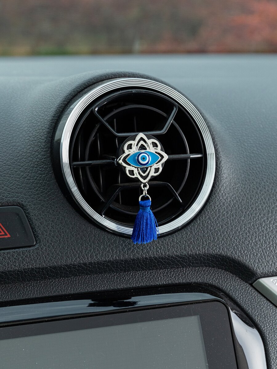 1入組邪惡之眼和流蘇裝飾汽車出風口裝飾品