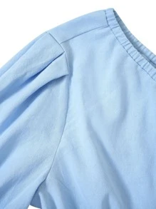 Asymmetrical Neck Cut Out Waist Dress