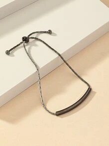 1 件可调节金属手链适合日常佩戴，女士 - 槍黑色 - 查看 3