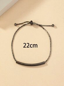 1 件可调节金属手链适合日常佩戴，女士 - 槍黑色 - 查看 4