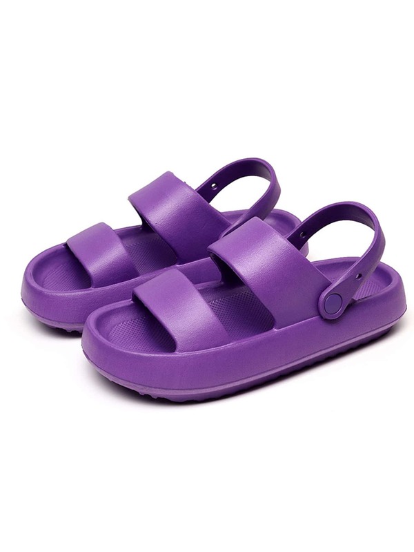 Women Antislip Multiway Wear Slippers, Fashionable Purple EVA Slides