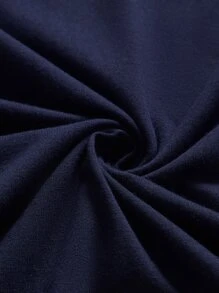 Manfinity Men Contrast Trim Polo Shirt - Navy Blue - View 3