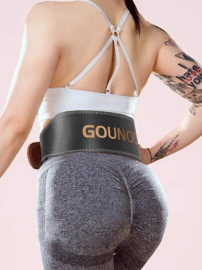  GOUNOD Weight Lifting Belt For Men & Women | Premium Weightlifting PU Belt | Workout Gym Belt For Functional Fitness & Athletes | Support For Squat & Deadlift Training Belt Gym Accessories Lumbar Girdles