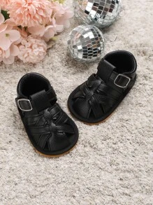 Bebé Sandalias con tira cruzada tira tobillera - Negro - Ver 1