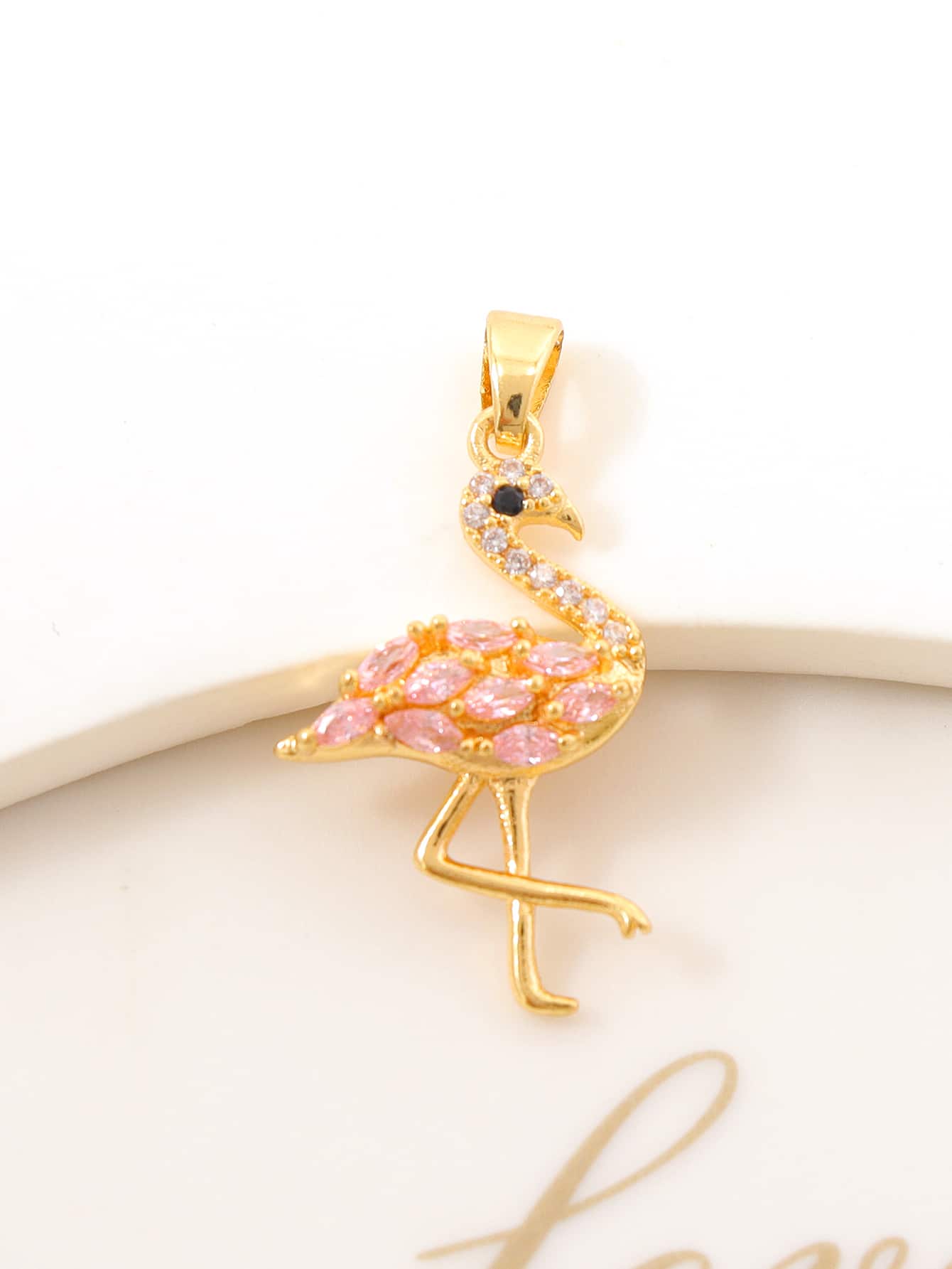 Colgante DIY zirconia cúbica flamenco - Multicolor - Ver 1