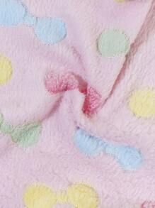 PETSIN 1pc Bow Print Hamster Blanket For Small Animal For Sleeping - Multicolor - View 4