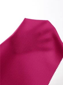 SHEIN PETITE Twist Front Cut Out Button Detail Split Thigh Dress - Hot Pink - View 6