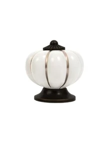 1pc Pumpkin Shaped Drawer Knob - White - View 1