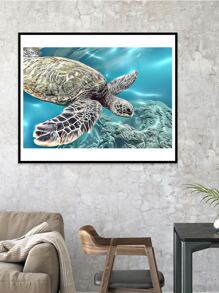 Turtle Pattern DIY Diamond Painting Without Frame - Multicolor - View 1