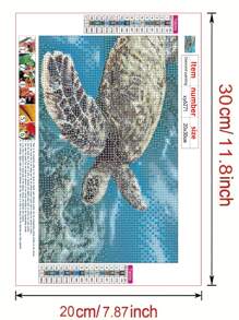 Turtle Pattern DIY Diamond Painting Without Frame - Multicolor - View 2