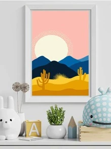 Landscape Print DIY Diamond Painting Without Frame - Multicolor - View 1