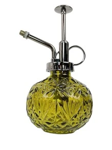 Transparent Glass Watering Spray Bottle,Plant Mister With Plastic Bronze Plastic Top Pump, Glass Small Watering Can For Indoor Potted Plant, Outdoor Indoor Garden, Plants, Cleaning Solutions - Green - View 1