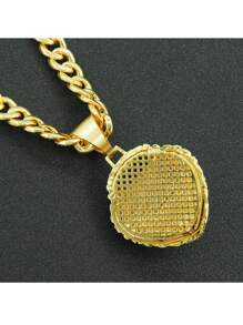 Vòng cổ quyến rũ đầu sư tử Rhinestone nam - Vàng - Xem 5