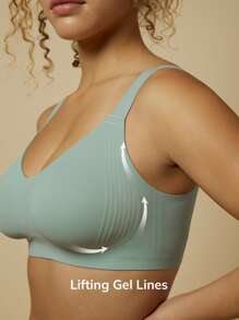 LUVLETTE Wireless Bralets Lounge Bra - Green - View 3
